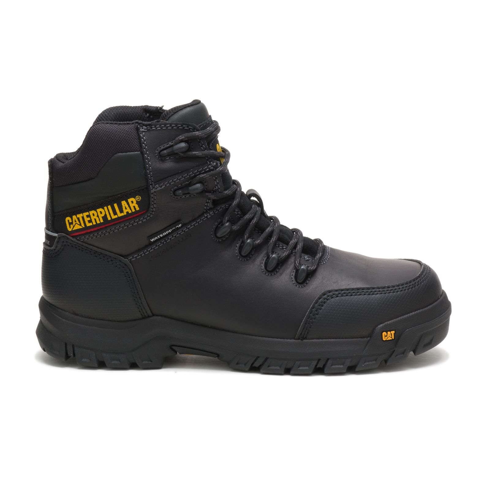 Caterpillar Men's Resorption Waterproof Composite Toe Work Boots Black CAT-56423